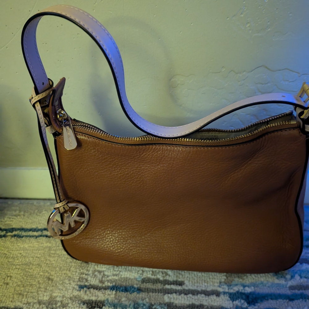 Michael Kors Tan Leather Shoulder Bag